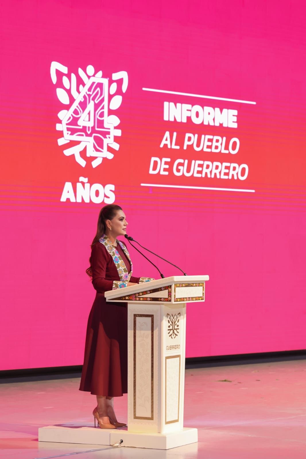 Evelyn Salgado rinde informe a cuatro años de gobierno en Guerrero